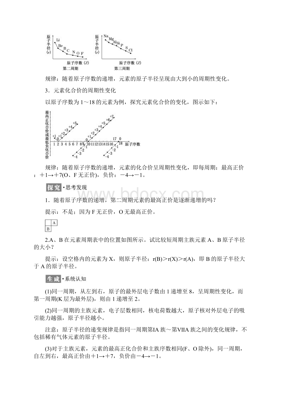 元素周期律人教版高一化学必修2讲义Word格式文档下载.docx_第2页