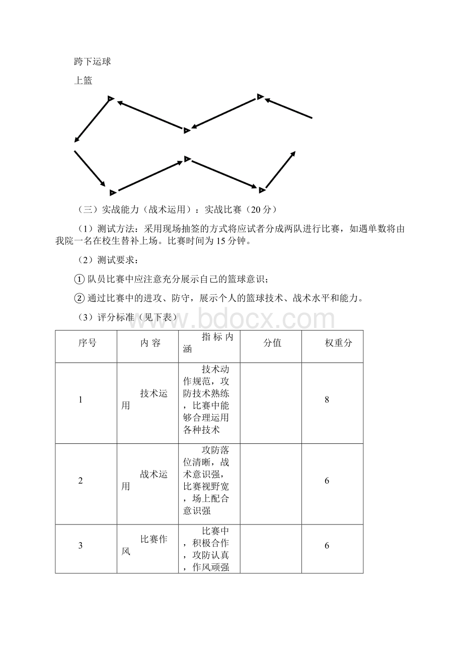 体育类岗位专业展示考试内容及评分标准Word下载.docx_第3页