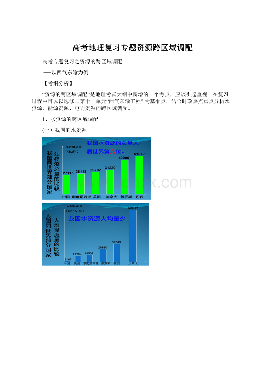 高考地理复习专题资源跨区域调配文档格式.docx_第1页