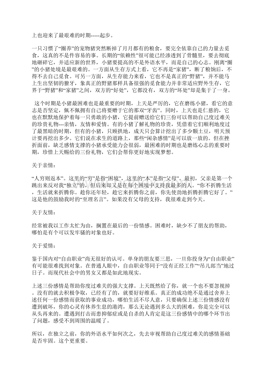 独立两年间成为自由翻译两年后的一些感受总结Word格式文档下载.docx_第2页