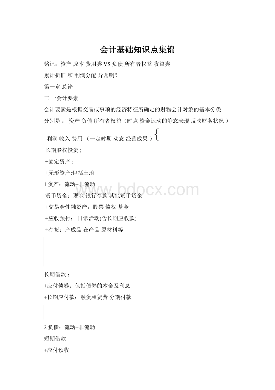 会计基础知识点集锦Word下载.docx