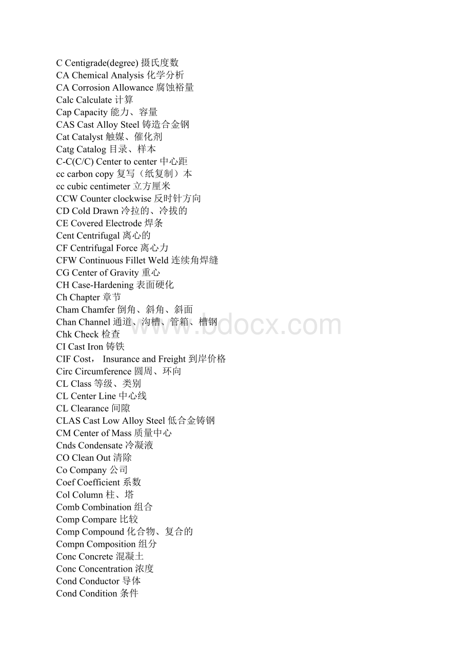 压力容器常用词汇和缩写中英文对照Word下载.docx_第3页