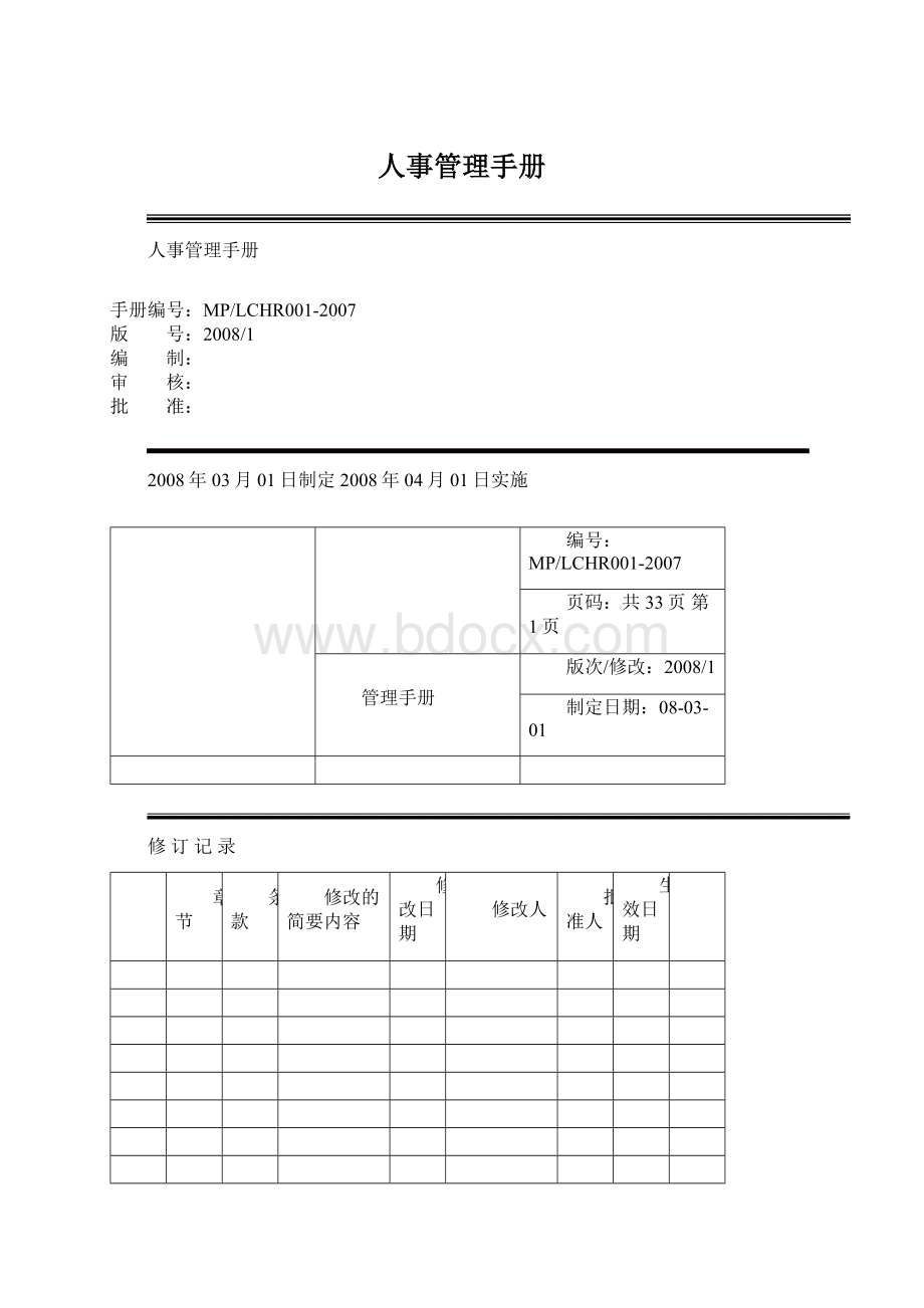 人事管理手册.docx