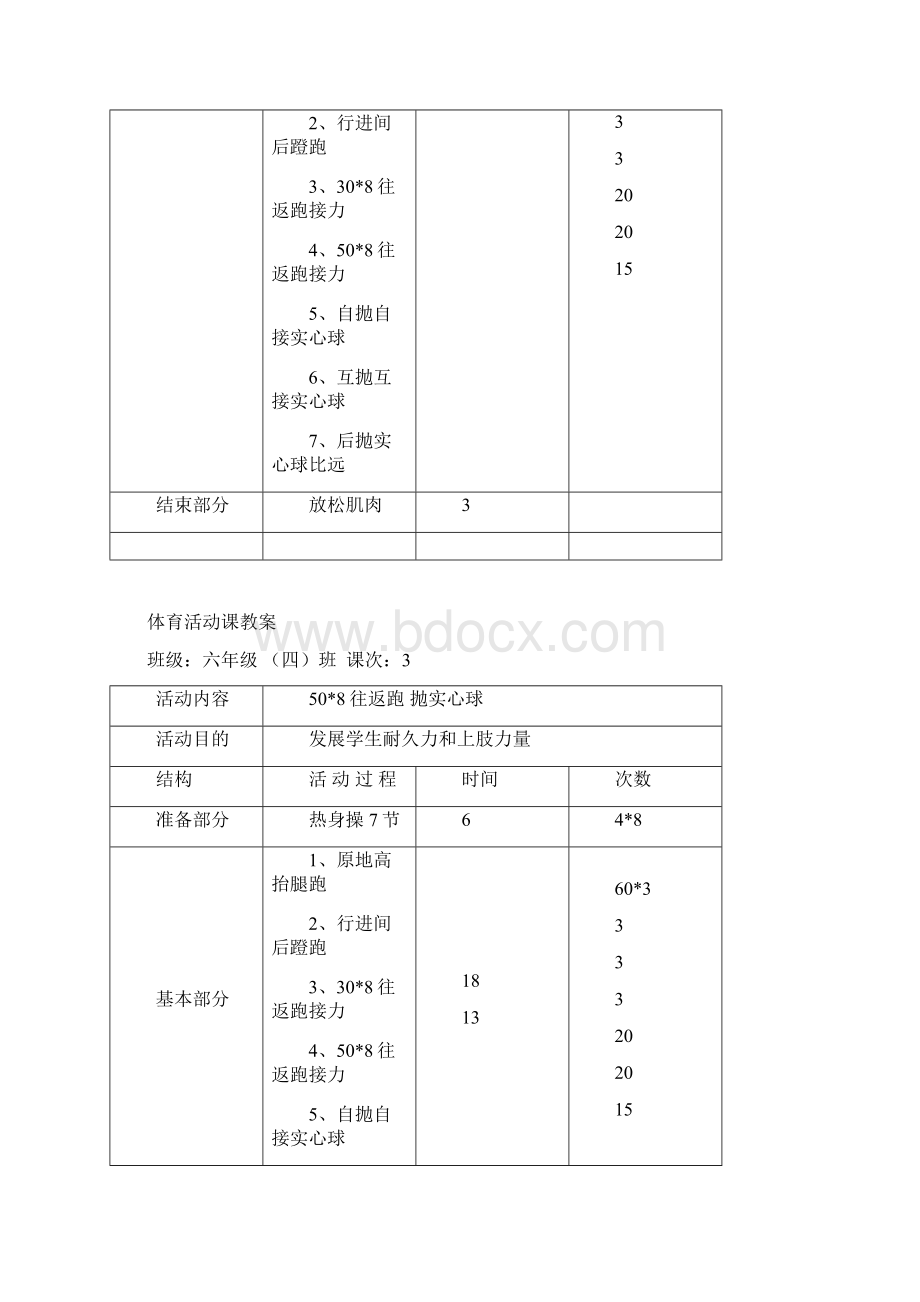 六年级班一学期体育活动课教案.docx_第2页