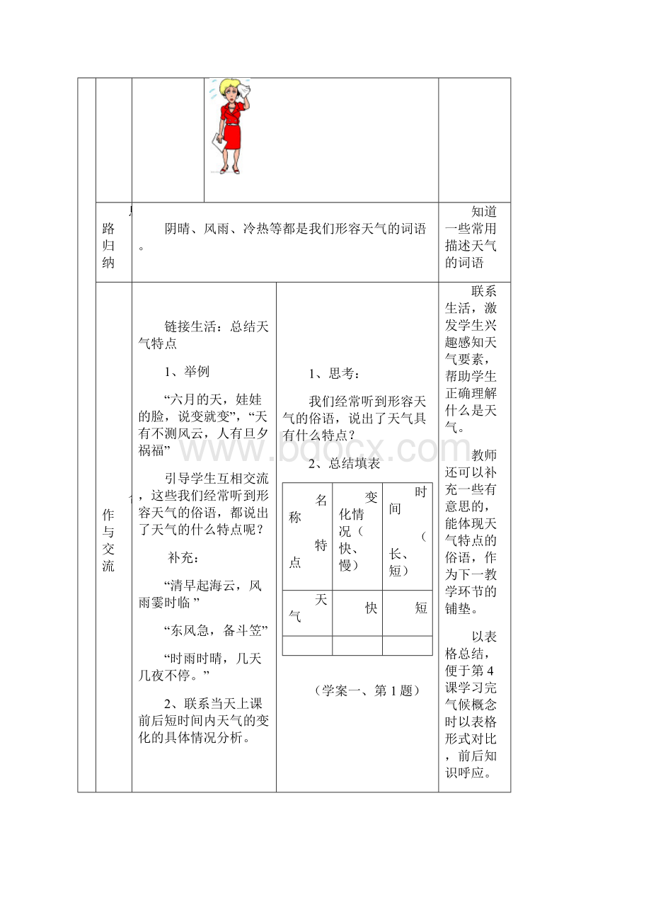 七年级地理上册 第4章 第1节 天气教案 新版商务星球版Word文档格式.docx_第3页