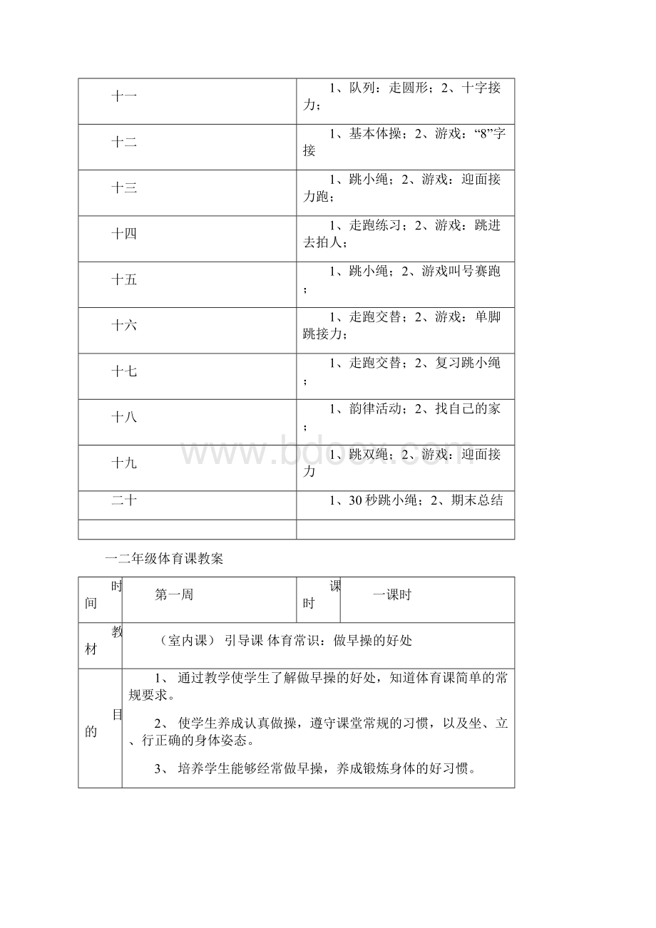 小学一二年级上册体育教案整理.docx_第3页