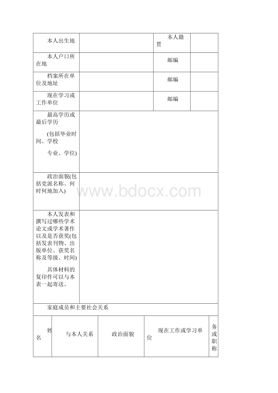 广州大学攻读博士学位研究生报考登记表.docx_第3页