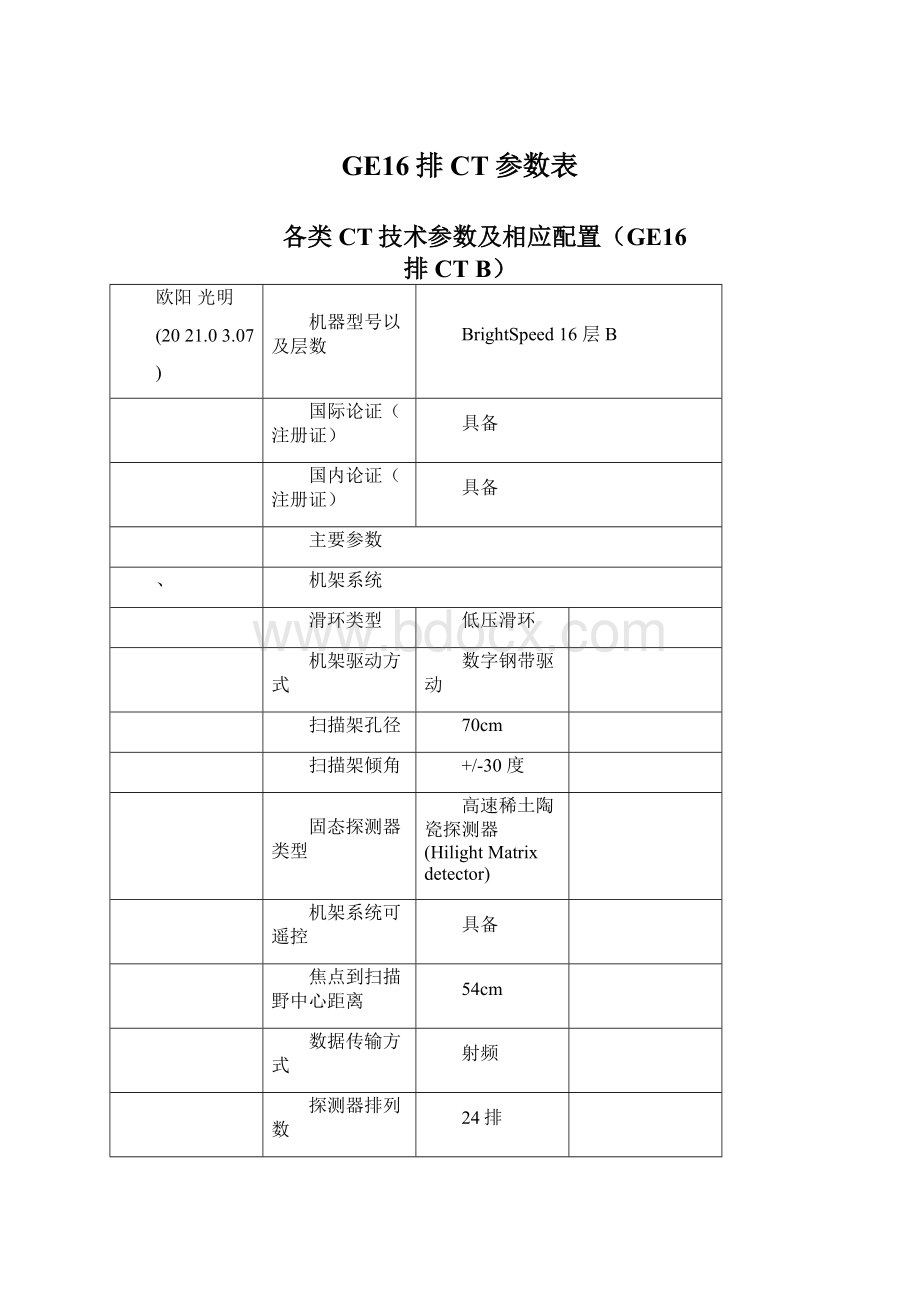 GE16排CT参数表Word文档格式.docx_第1页