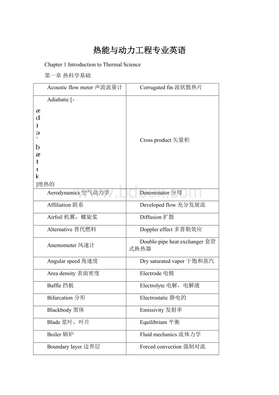 热能与动力工程专业英语Word文件下载.docx