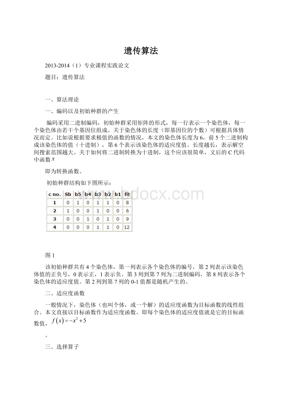 遗传算法Word文档格式.docx