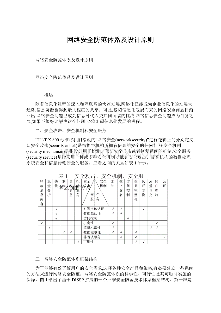 网络安全防范体系及设计原则Word格式.docx_第1页