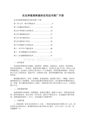 农业养殖果树栽培实用技术推广手册.docx