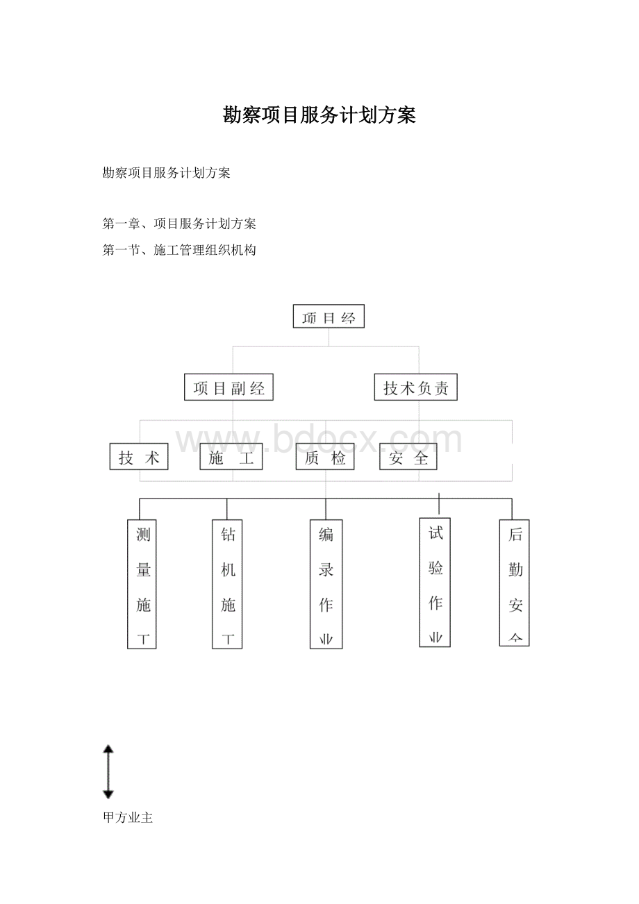 勘察项目服务计划方案.docx_第1页