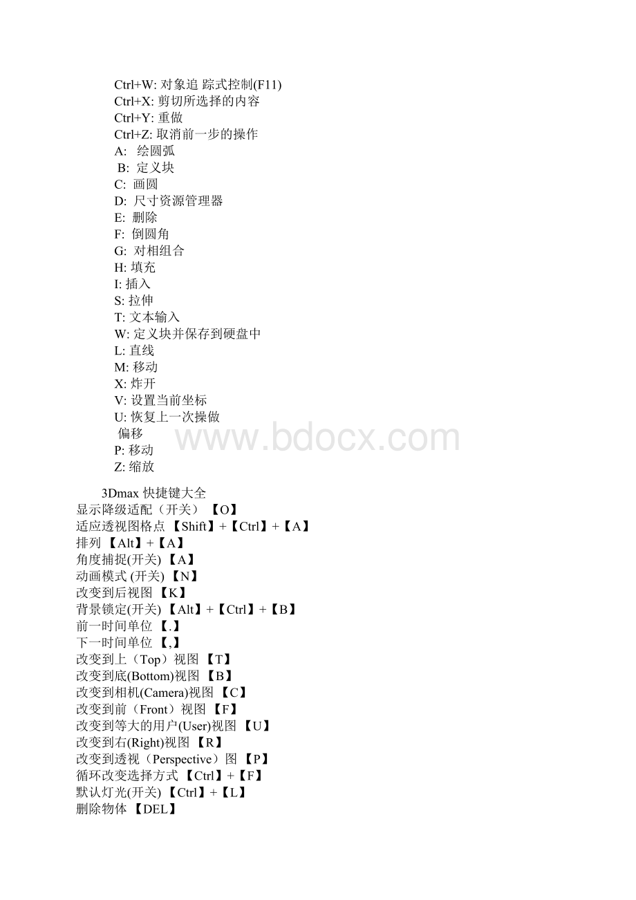 集CAD3dmaxphotoshop常用快捷键大全.docx_第2页