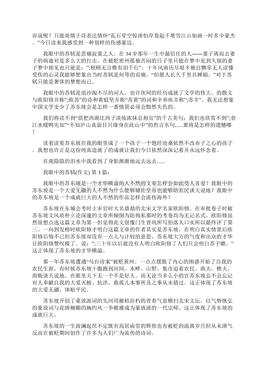 我眼中的苏轼作文20篇.docx_第2页