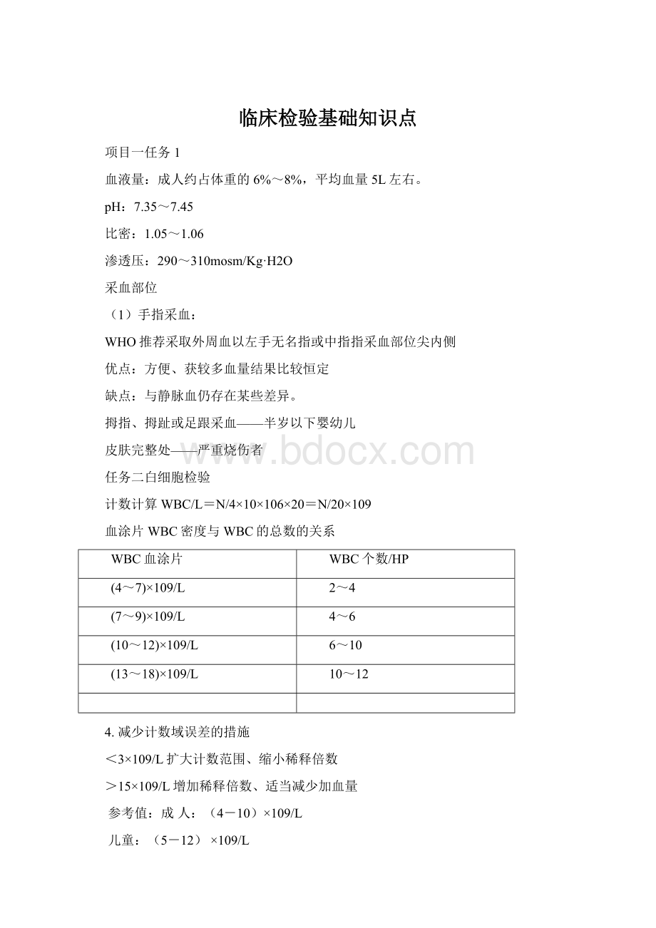 临床检验基础知识点.docx