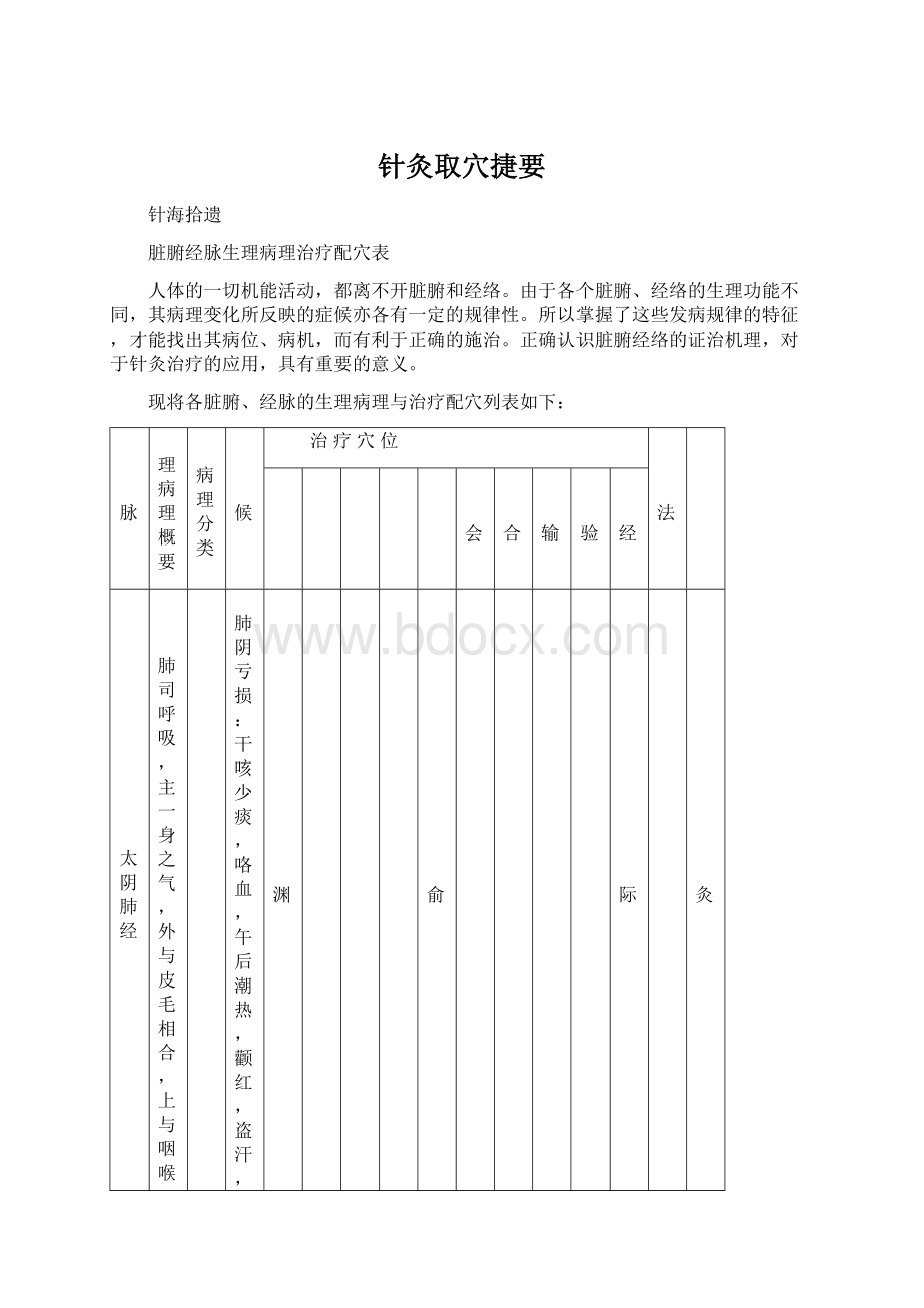 针灸取穴捷要Word格式文档下载.docx_第1页