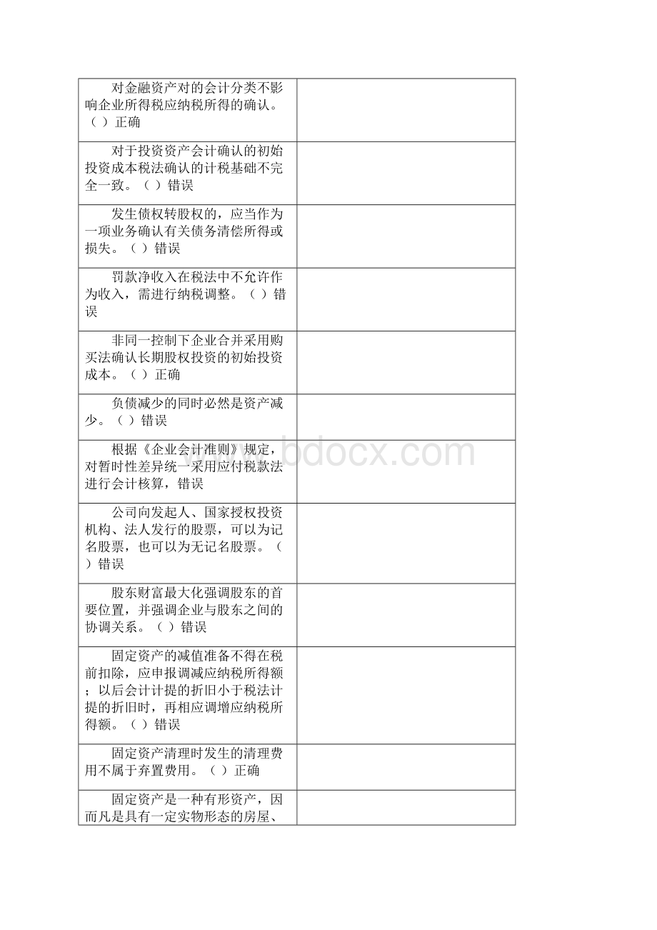 会计继续教育会计与税法差异答案全Word格式.docx_第3页