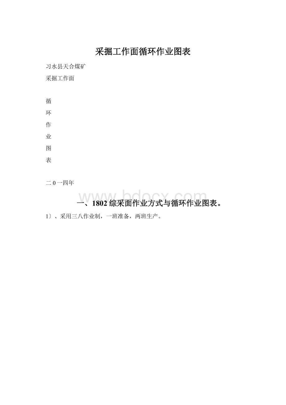 采掘工作面循环作业图表.docx_第1页