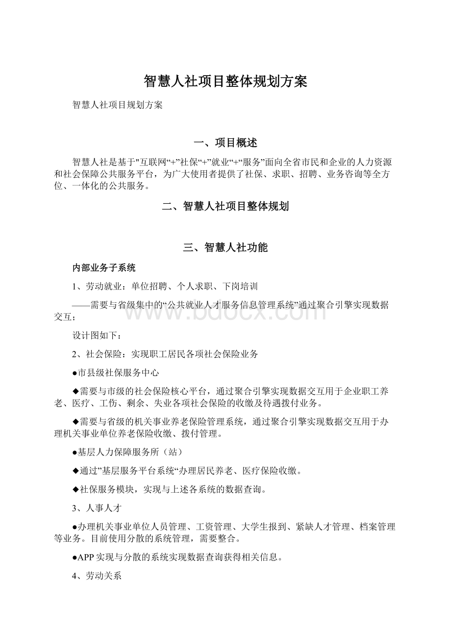 智慧人社项目整体规划方案.docx_第1页