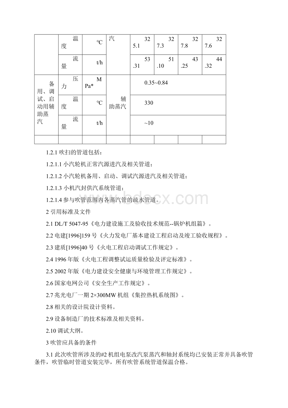 300MW机组汽泵蒸汽管道吹管措施文档格式.docx_第3页