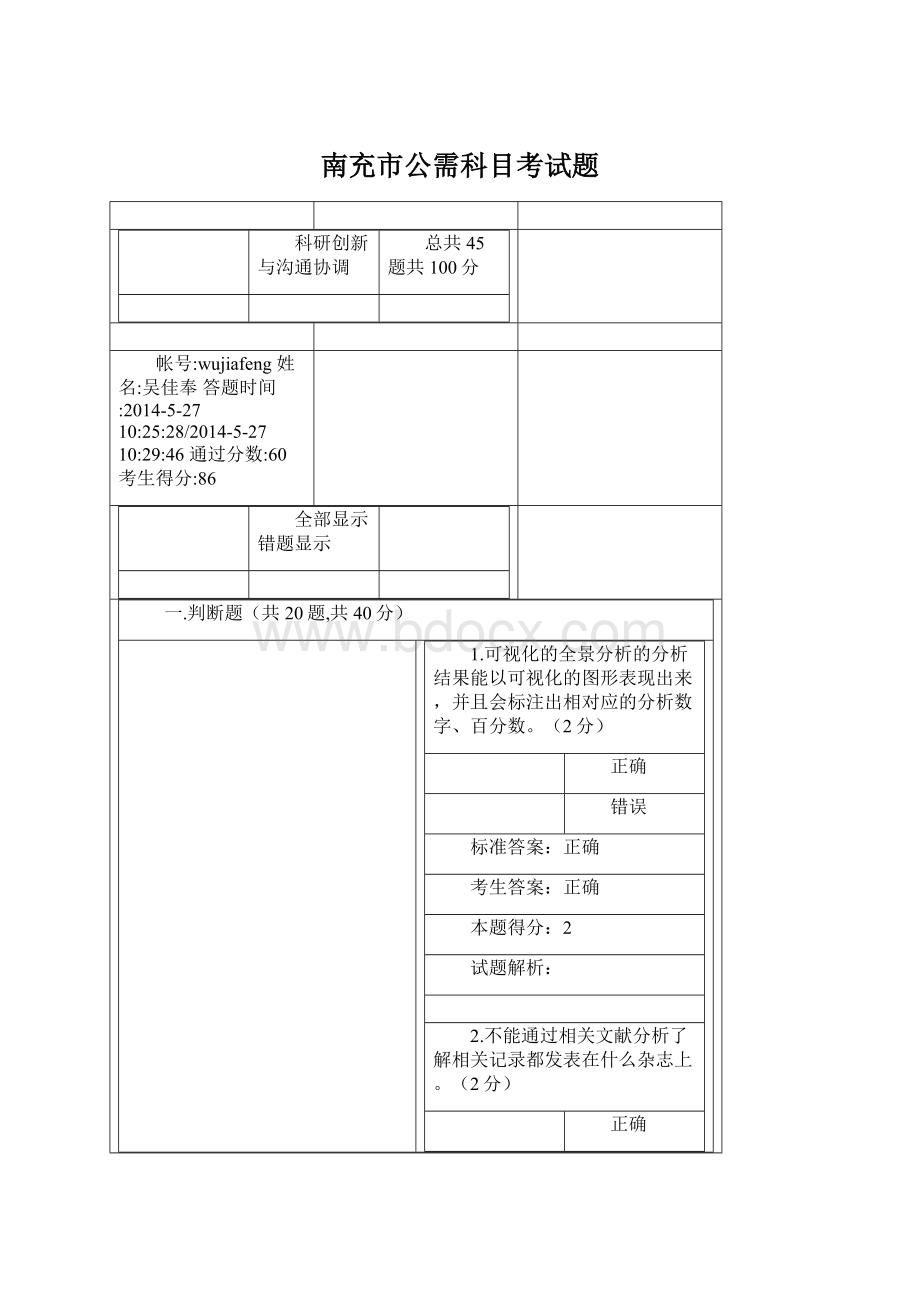 南充市公需科目考试题Word格式文档下载.docx