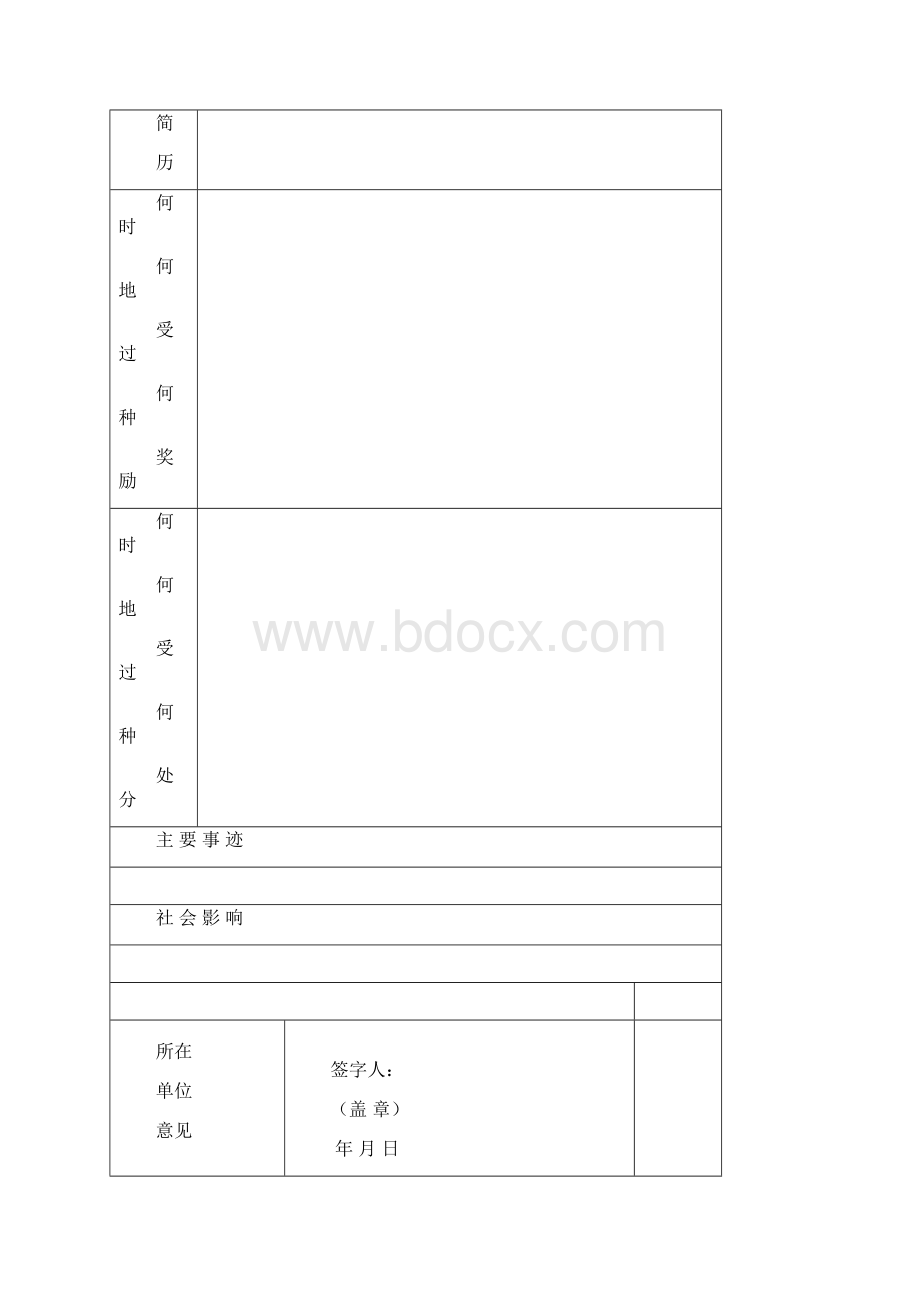 XX省优秀人才突出贡献奖推荐审批表模板.docx_第3页