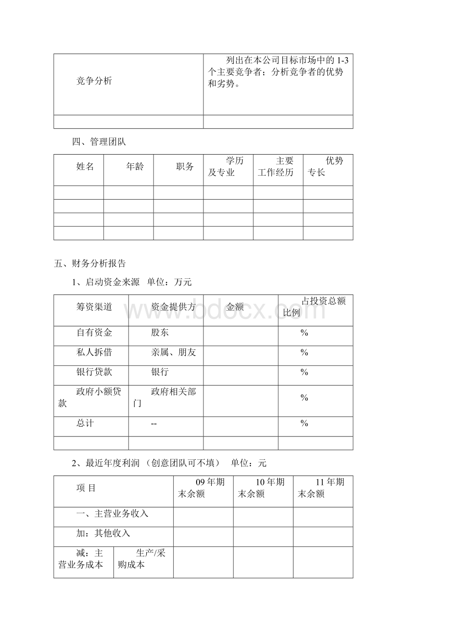 山东省创业大赛创业商业计划书模板一14966.docx_第3页