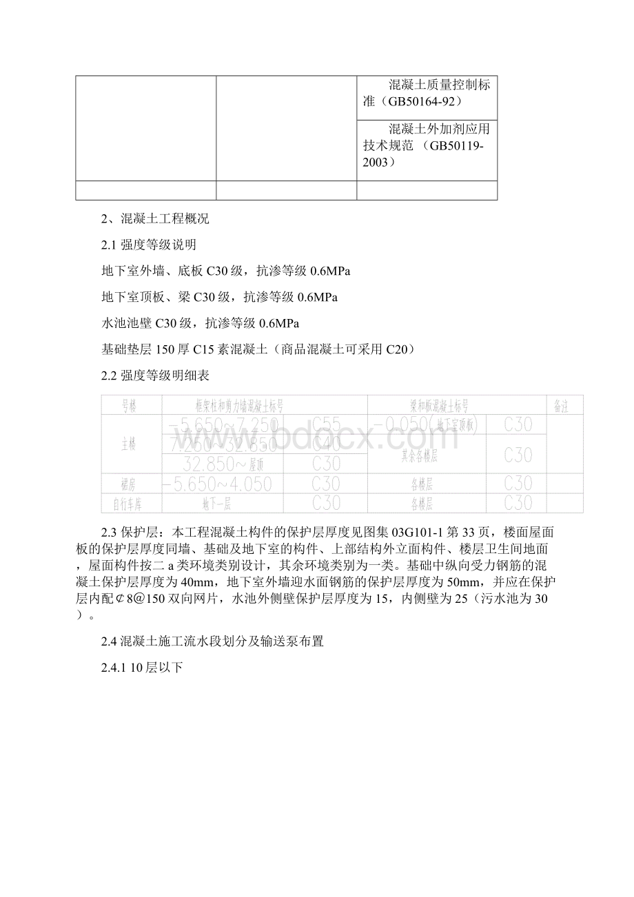 高层办公楼混凝土方案Word下载.docx_第2页