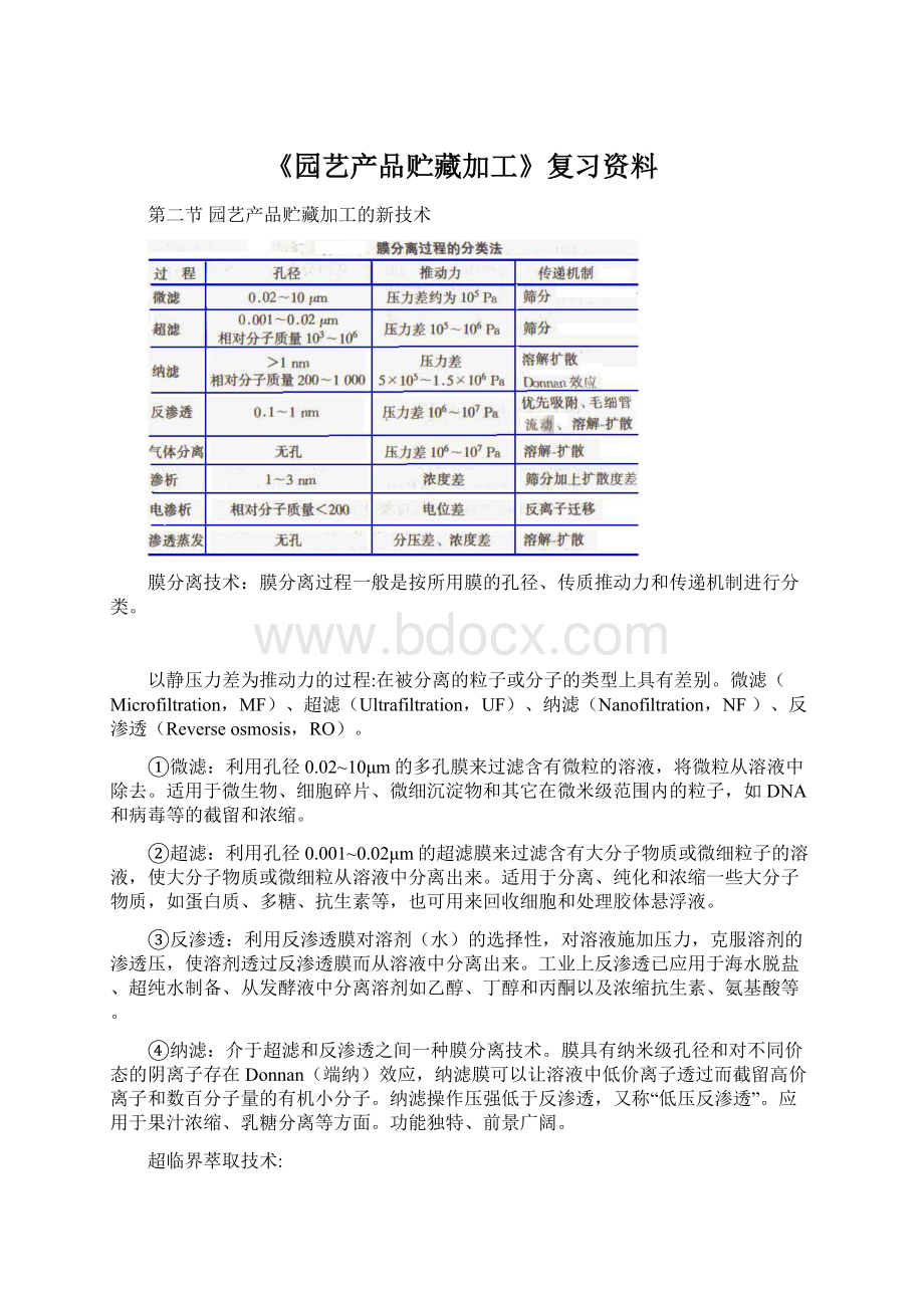 《园艺产品贮藏加工》复习资料Word文件下载.docx