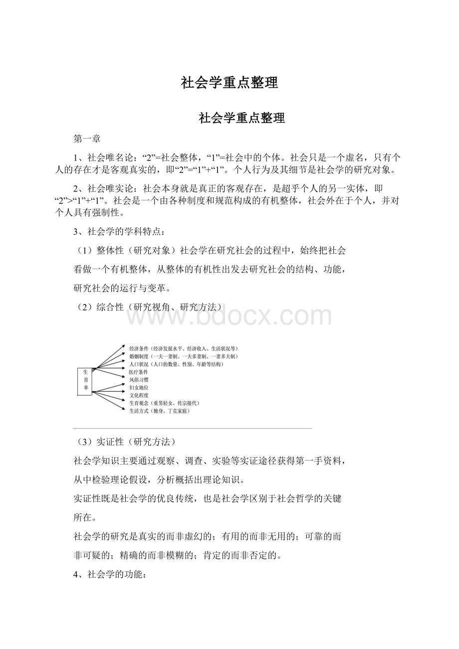 社会学重点整理.docx