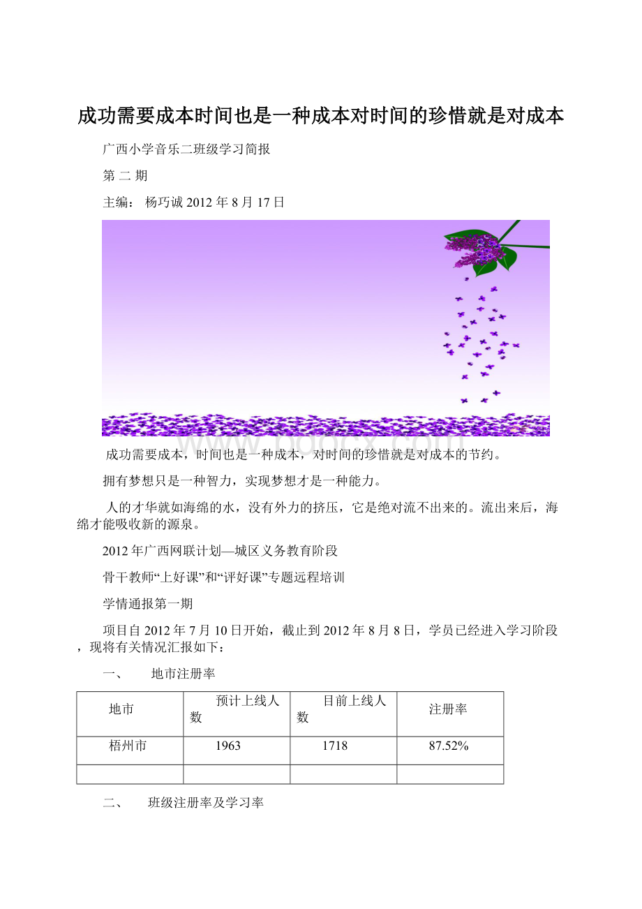 成功需要成本时间也是一种成本对时间的珍惜就是对成本.docx_第1页