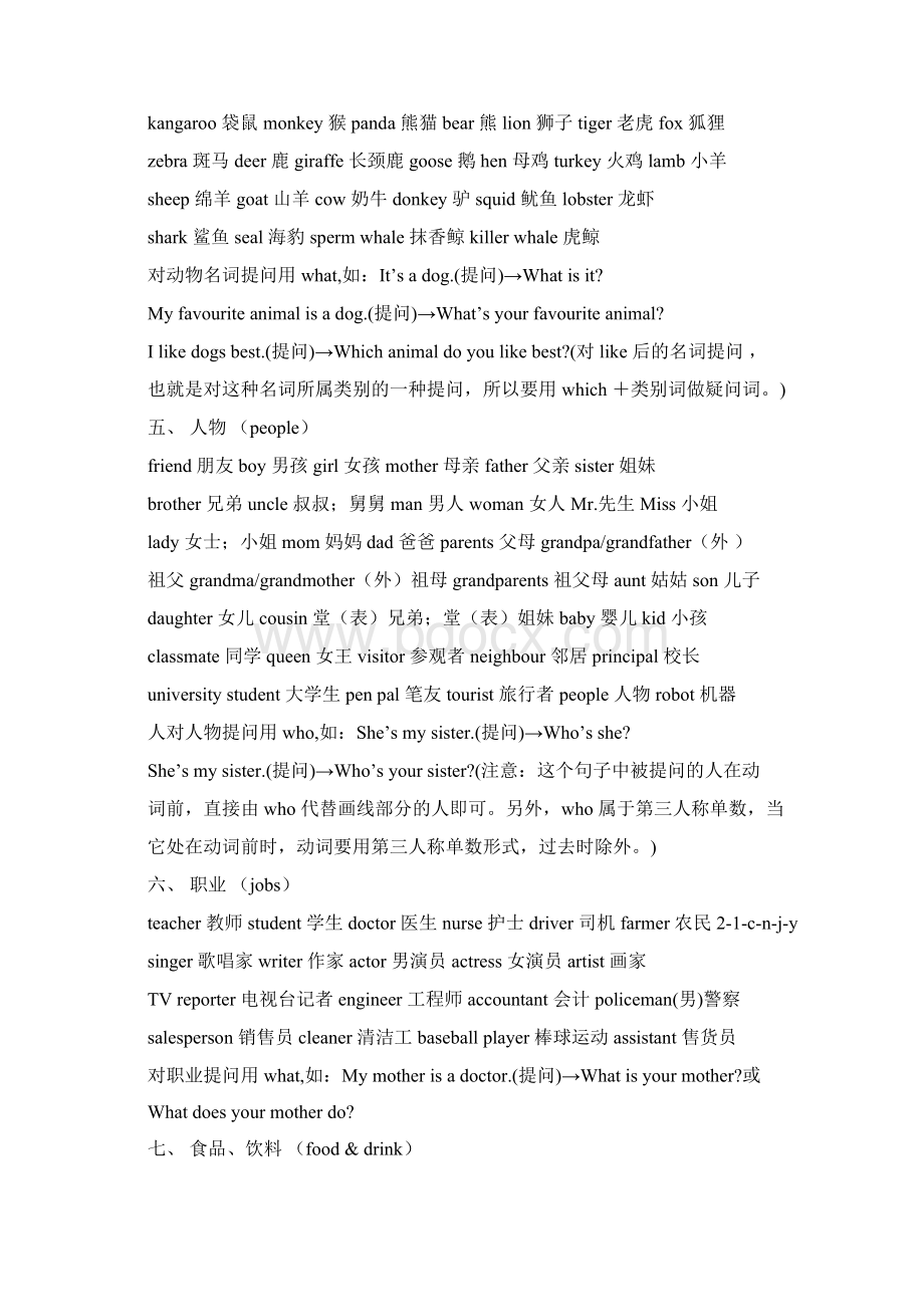 广东地区小升初小学英语单词语法作文例文复习备考必备资料Word格式.docx_第2页