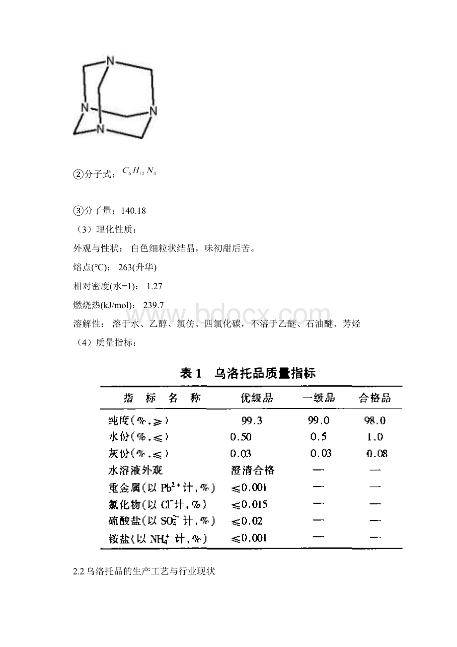 精品毕业设计3000ta乌洛托品车间工艺初步设计定.docx_第3页