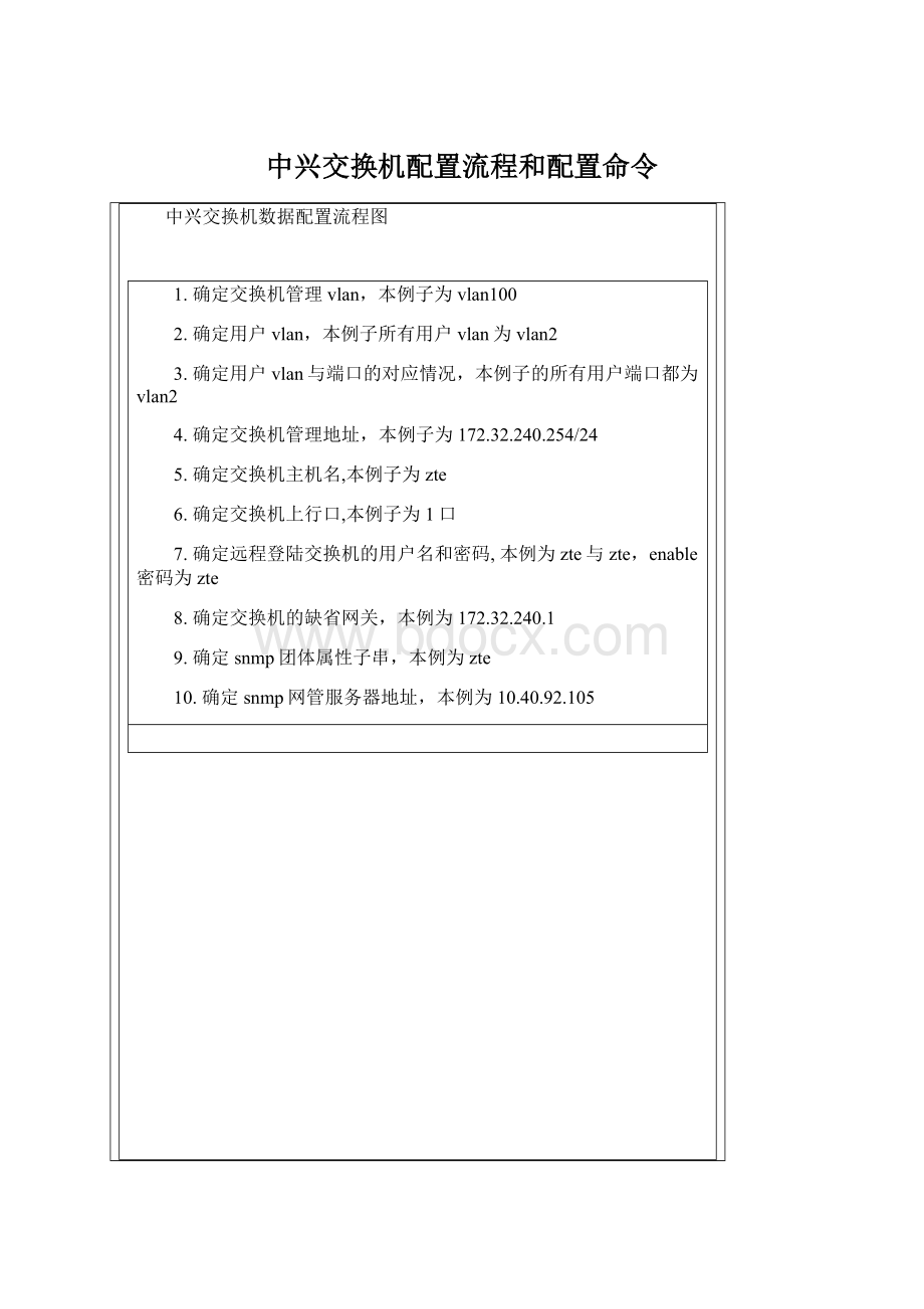 中兴交换机配置流程和配置命令Word格式文档下载.docx_第1页