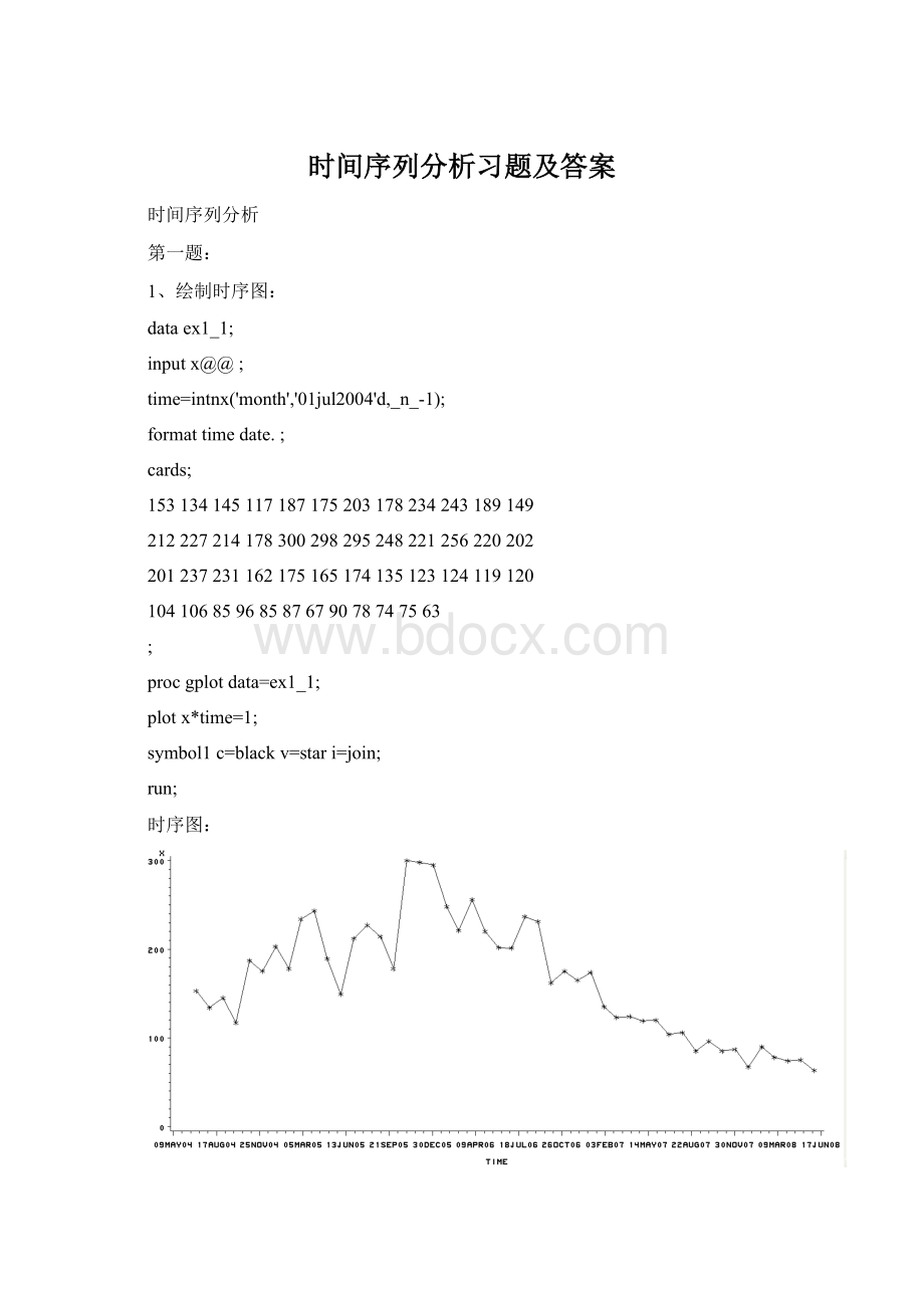 时间序列分析习题及答案.docx_第1页