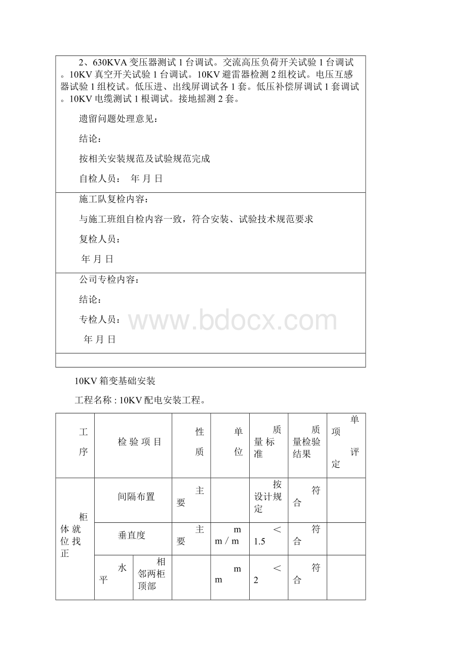 10KV配电安装工程竣工分析报告.docx_第3页