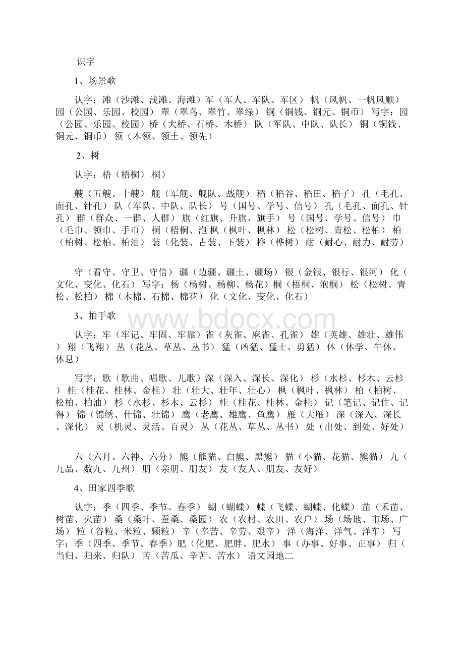 部编二年级语文上全册字词听写.docx_第2页