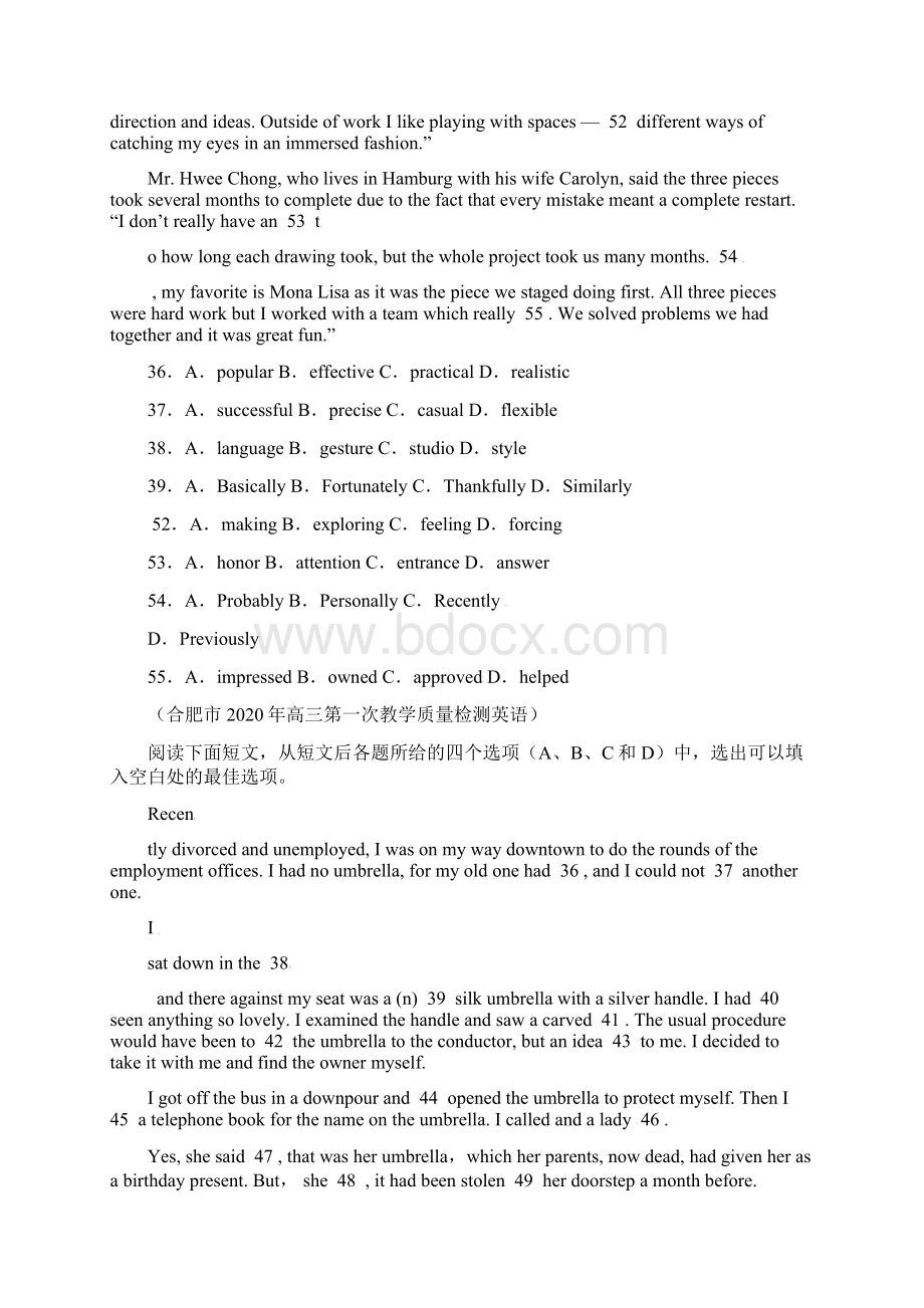 高考英语 备考总动员易错点睛12 完形填空学生版Word格式文档下载.docx_第2页