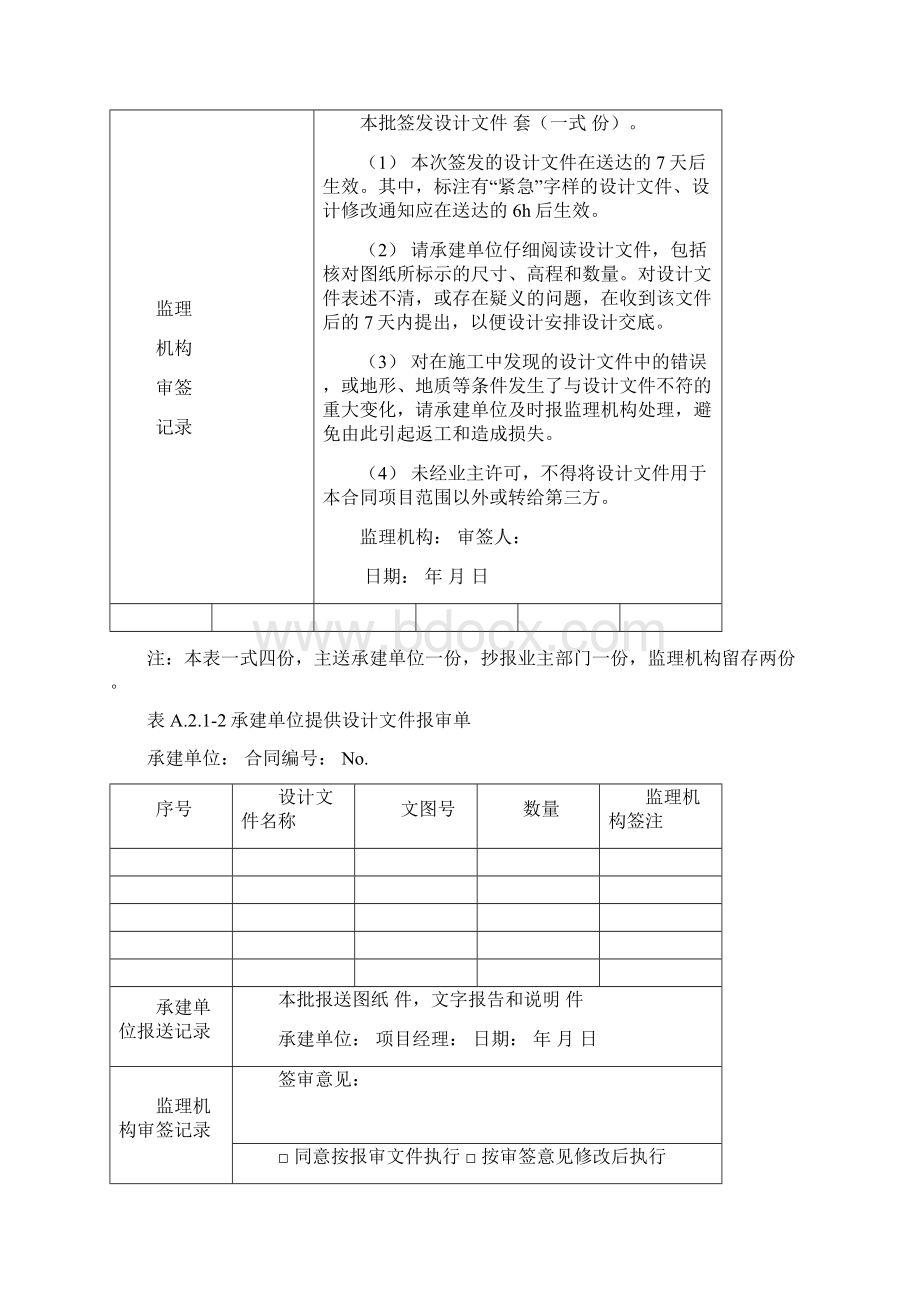 水电水利工程施工监理规范监理工作用表Word文件下载.docx_第2页