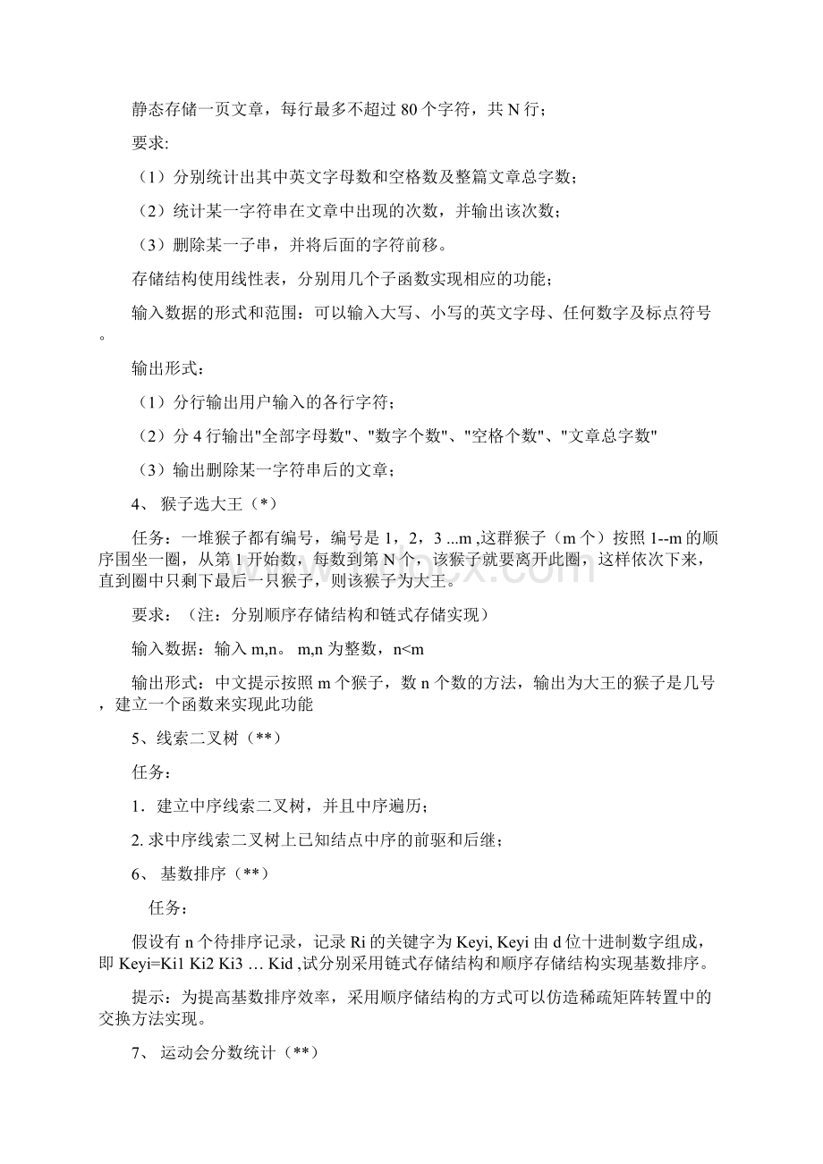 数据结构课程设计任务书13141 网络1234.docx_第3页