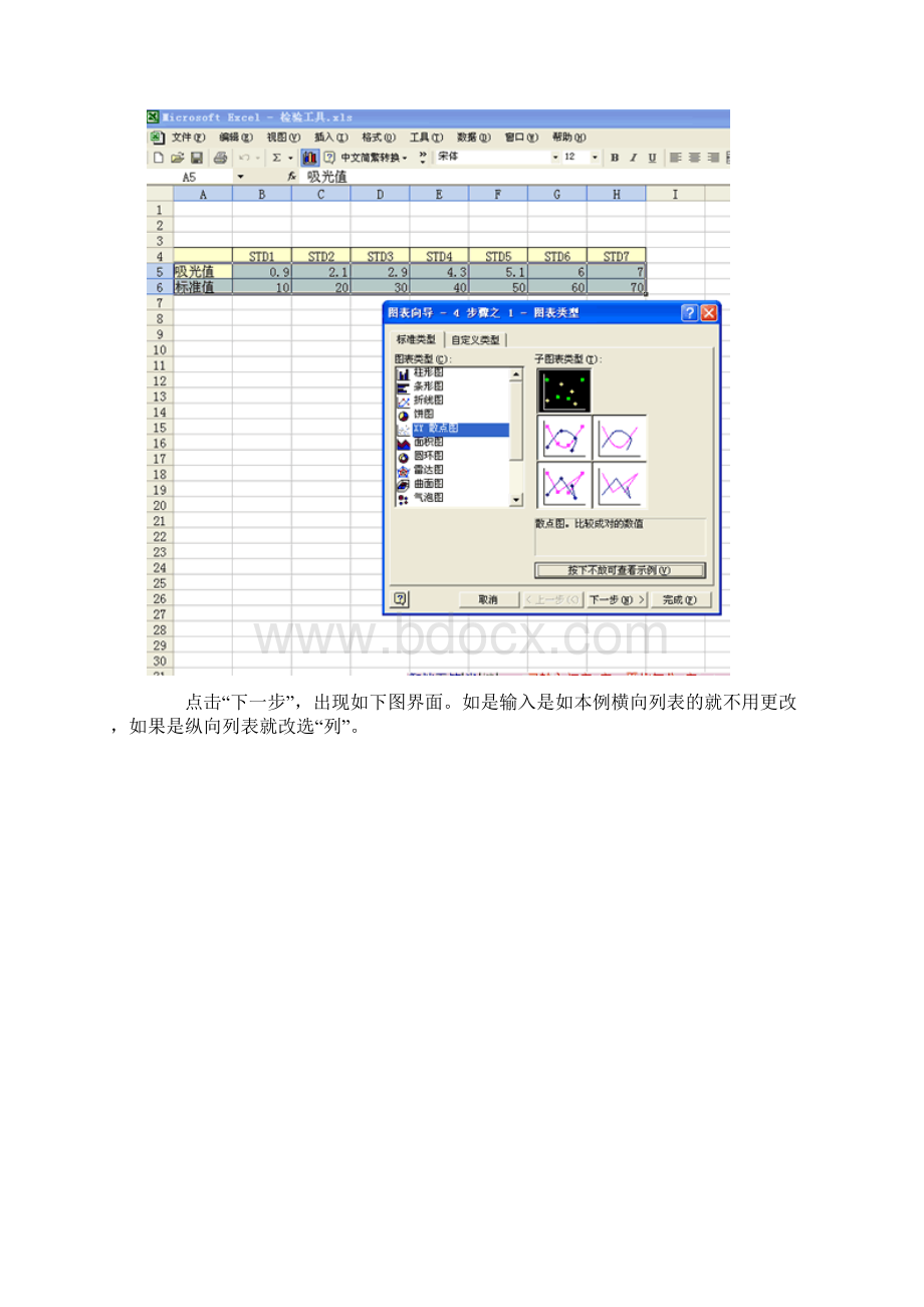 运用Excel做标准曲线Word文档格式.docx_第2页