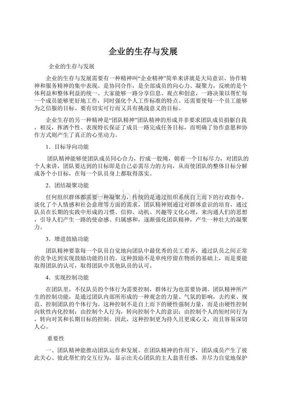 企业的生存与发展文档格式.docx