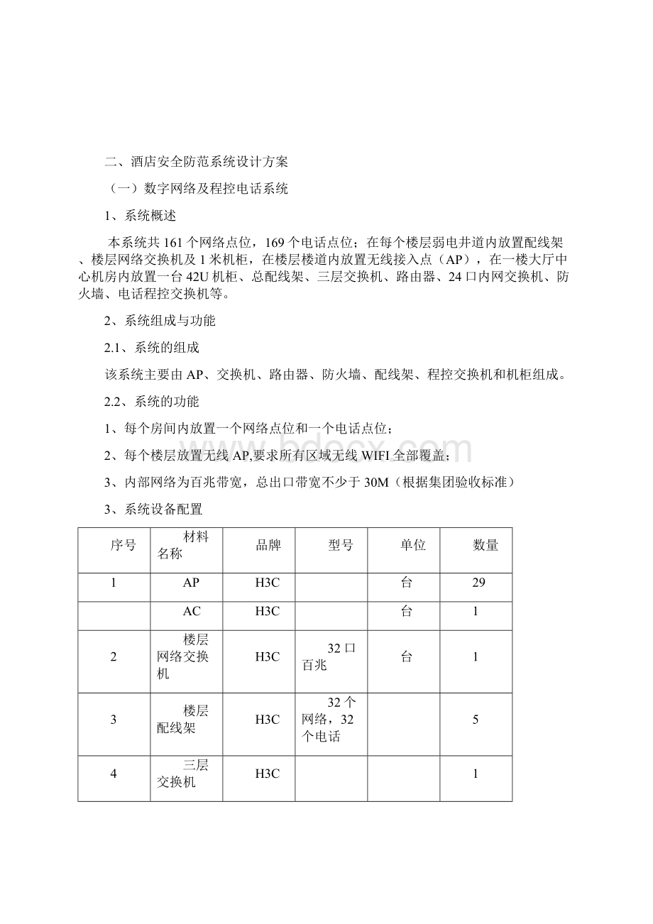 宝隆广场维也纳酒店智能化方案Word格式文档下载.docx_第3页