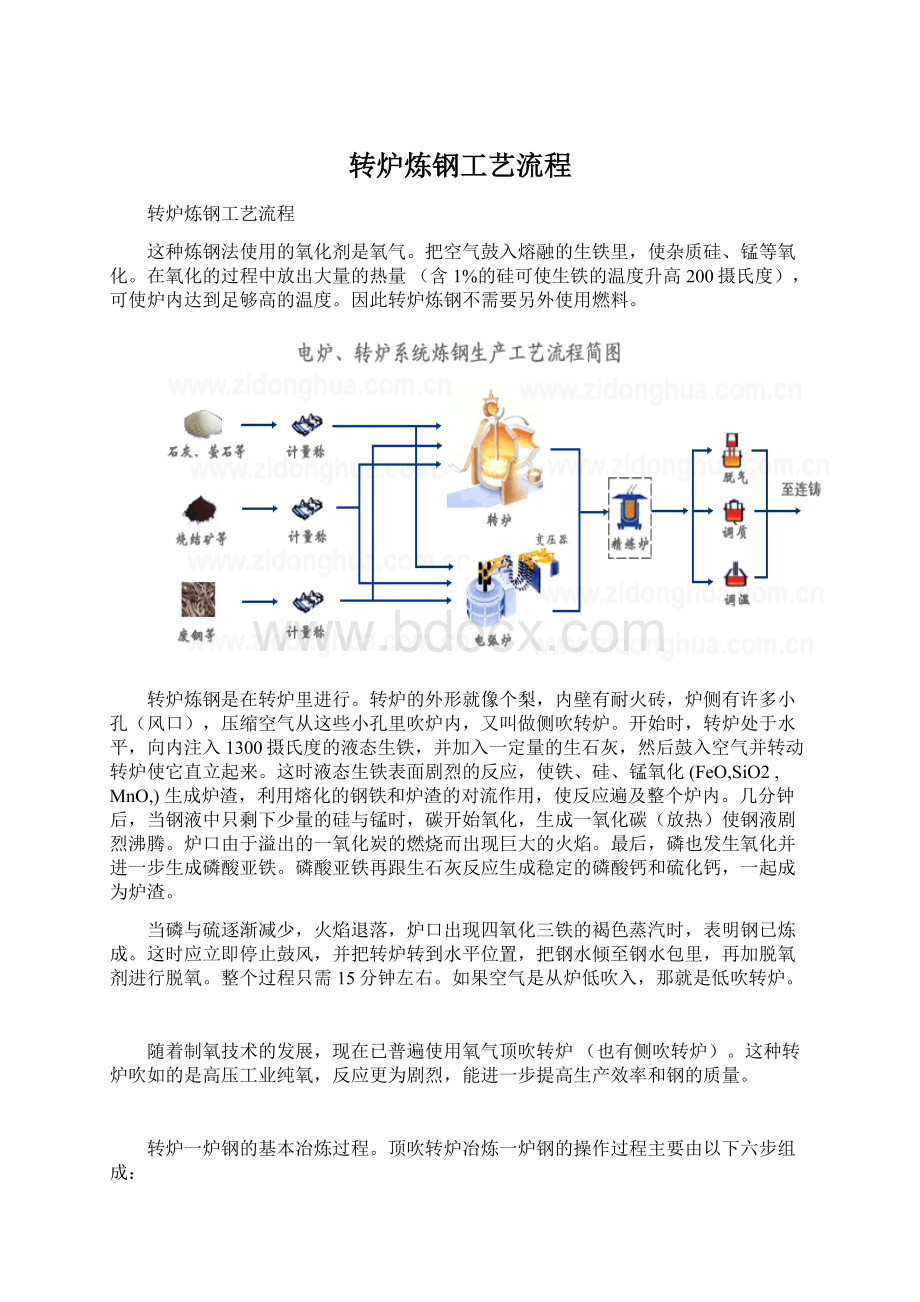 转炉炼钢工艺流程文档格式.docx_第1页