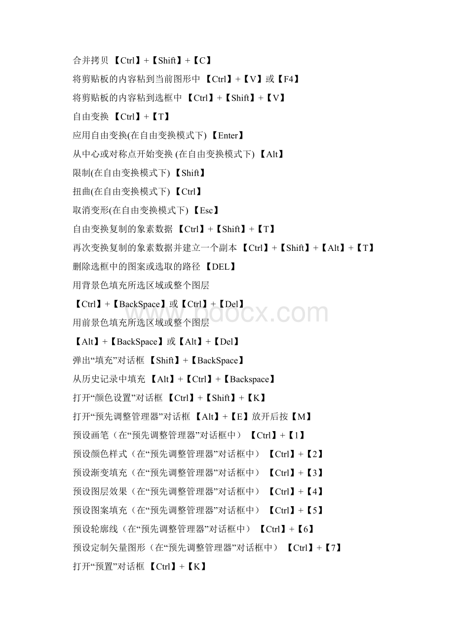 PSCC度快捷键全套整合Word格式文档下载.docx_第3页