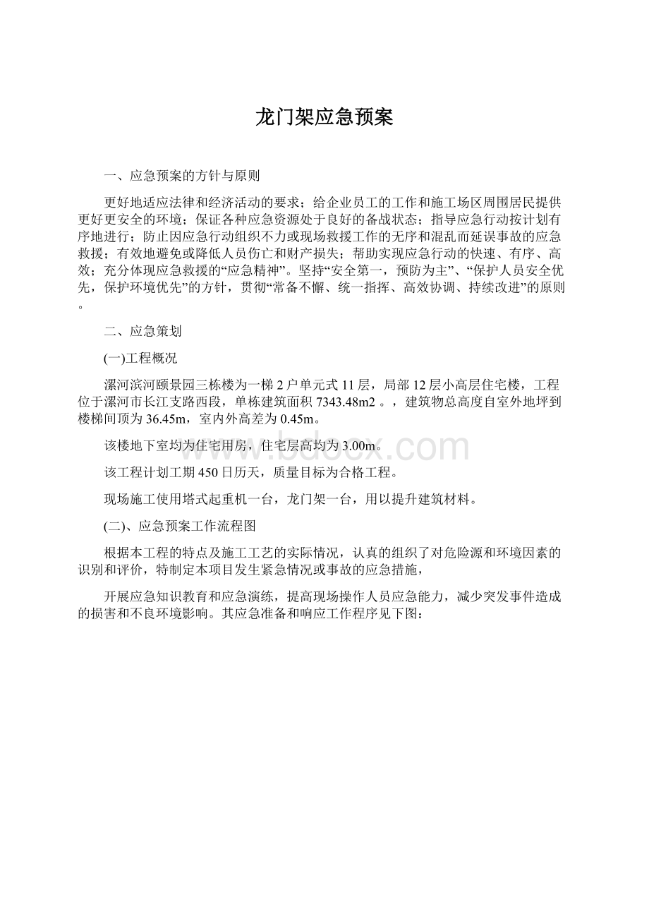 龙门架应急预案.docx_第1页