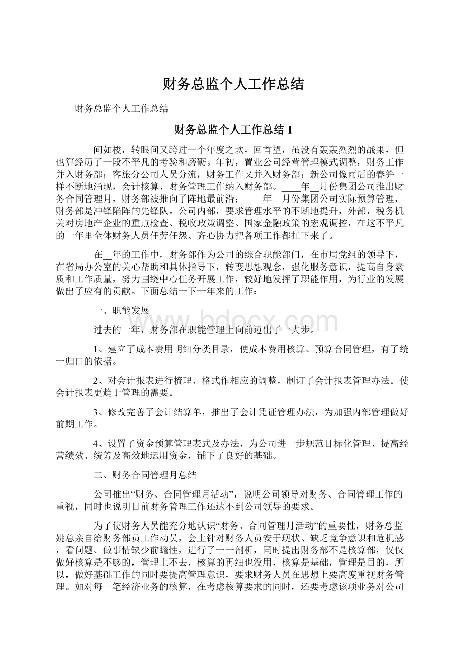 财务总监个人工作总结.docx