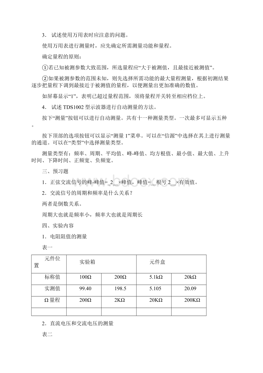 《模拟电子线路实验》实验报告Word格式.docx_第2页