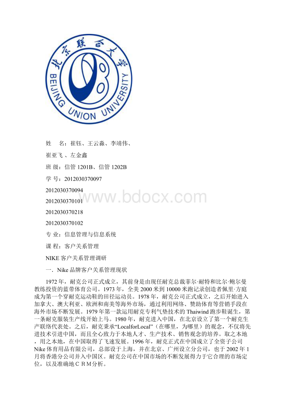 第十二组NIKE客户关系管理调研.docx_第2页